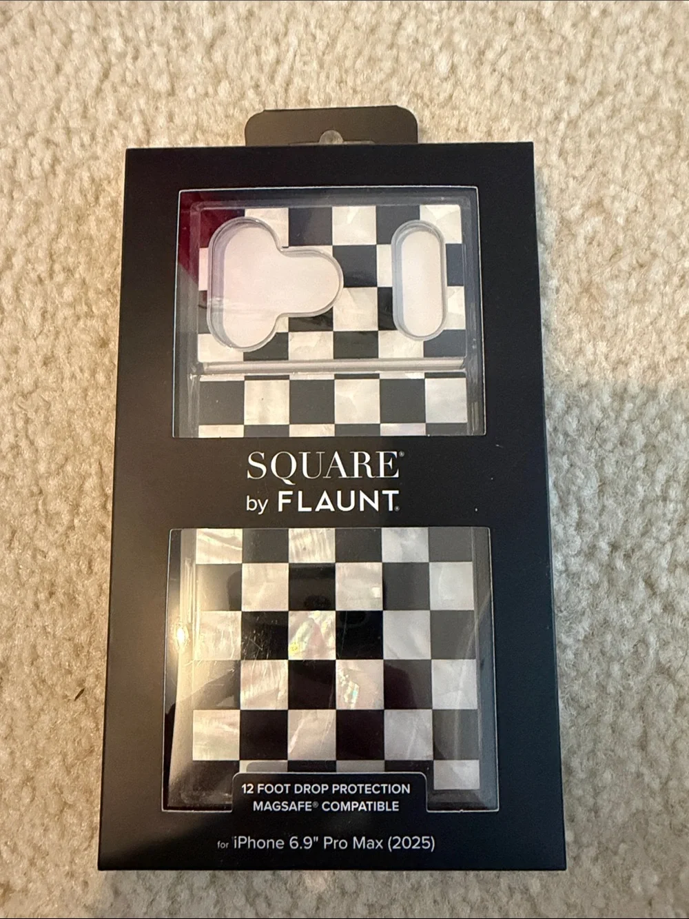 Flaunt Mother-of-Pearl Checkerboard Phone Case